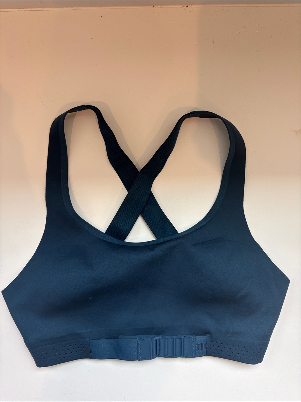 lululemon athletica navy cross-back sports bra with adjustable band